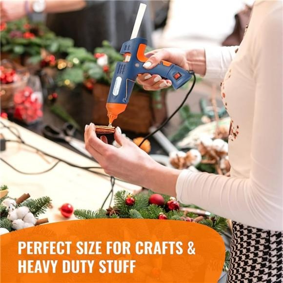 Gluerious Dual Temp Large Hot Glue Gun Kit with 15 Hot Glue Sticks for Crafts - Picture 4 of 6